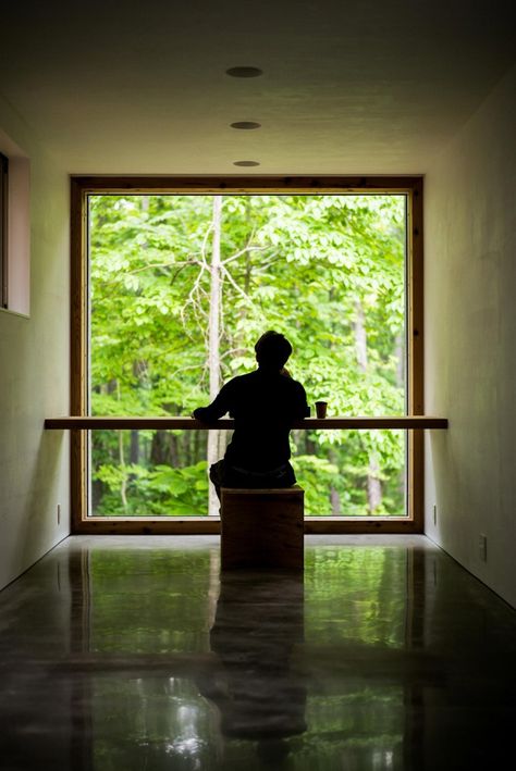 House in the Forest by Florian Busch Architects. Photograph by FBA Forest Office, House In The Forest, Forest View, Hotel Project, Forest Pictures, Great Wall Of China, Minimalist Room, Forest House, Structural Engineering