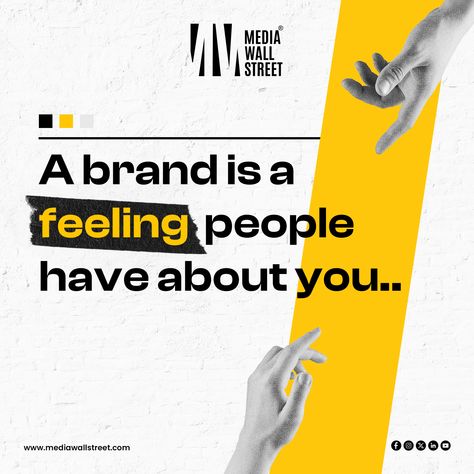 🌟 Ready to transform your brand into an unforgettable experience? 🌟 "A brand is a feeling people have about you." 💡✨ At Media Wall Street, we believe in crafting unforgettable experiences and lasting impressions. Let us help you connect, inspire, and grow with impactful branding and innovative marketing strategies. #MediaWallStreet #Branding #Marketing #Inspire #Connect #Grow #UnforgettableBrands Seo Social Media Post Design, Marketing Agency Post, Social Media Manager Checklist, Wall Branding, Posts For Instagram, Quote Post, Product Post, Content Inspiration, What Is Marketing