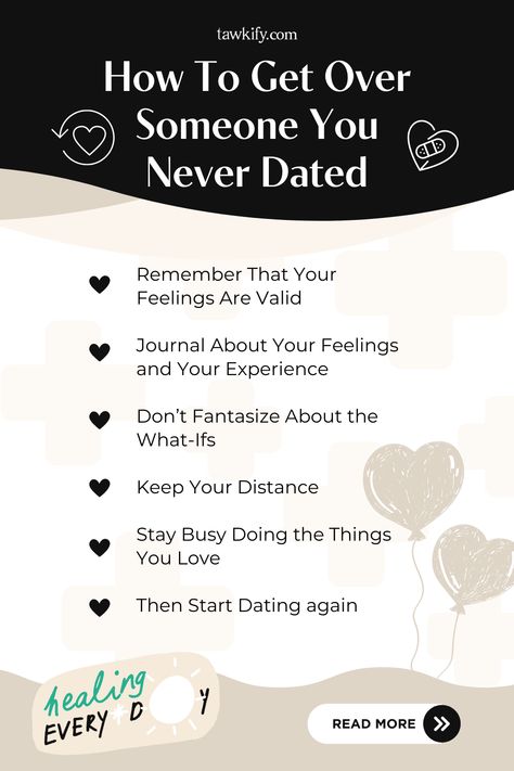 Are you trying to get over the one who got away? Read these tips on how to move on from someone you never dated. How Do I Move On From You, Getting Over Someone You Never Dated, How To Get Over Someone You Never Dated, How To Get Over Someone, How To Move On From A Relationship, How To Get Over Someone You Love, Get Over Someone, Getting Over Heartbreak, Move On From Him