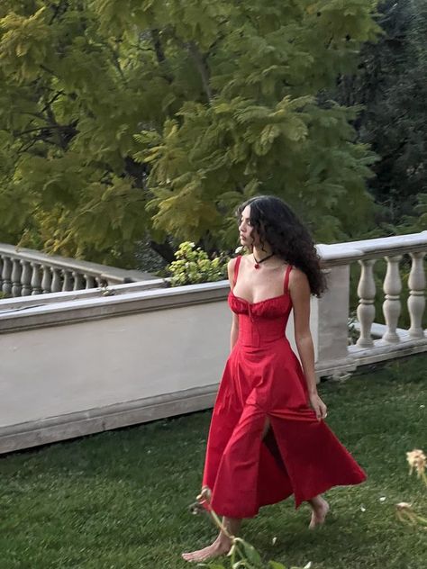 Alternative Luxe, Kiara Falcone, Latina Dress, Bustier Midi Dress, Carmen Dress, Red Summer Dresses, House Of Cb Dresses, Red Corset, Red Dresses Classy