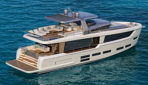 Beneteau will enter the compact motor superyacht market with two 20-metre models Yacht Lifestyle, Yacht Aesthetic, Luxury Yacht Interior, Big Yachts, Best Yachts, Yacht Interior, Boats Luxury, Yacht For Sale, Yacht Boat