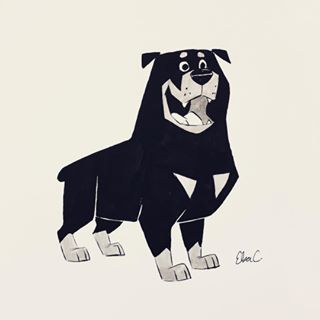 #Inktober Day 13: #rottweiler I'm doing a #doggo series 🐶 What breed would you like to see next? #inktober2017 #dog #rottie Rottweiler Cartoon, Designer Disney, Cute Dog Drawing, Animal Caricature, Canine Art, Art Corner, Dog Logo, Realistic Paintings, Dog Illustration