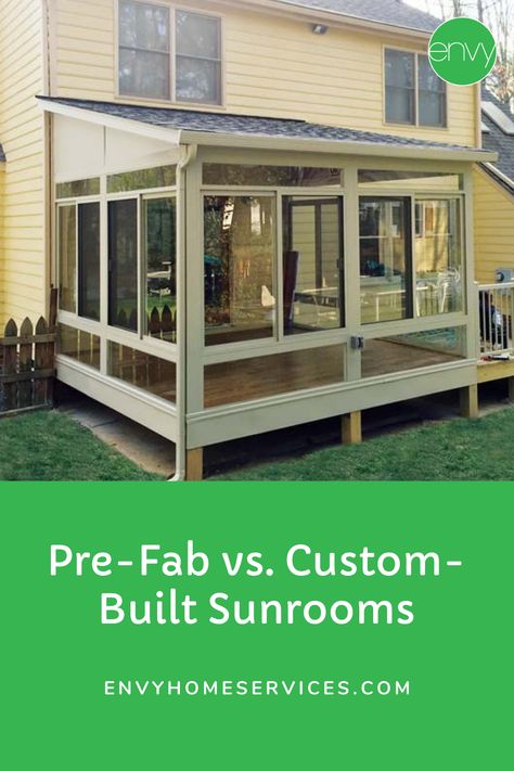 Metal Roof Screened In Porch, Built In Sunroom, Sun Porch Windows, Sun Porches Enclosed, Small Three Season Room, How To Build A Sunroom Addition, Prefab Sunroom Room Additions, All Season Room Addition Sunroom Ideas, Deck Converted To Sunroom