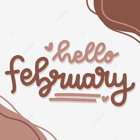 February Lettering, Calendar February, Pink Calendar, New Month Quotes, February Month, Month Quotes, Hello February, Instagram Design Creative, Pink Png