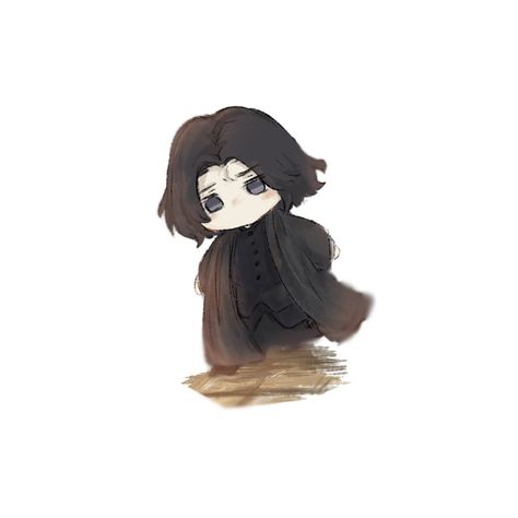 🎨 @yamada007519 on twitter Snape Fanart Cute, Severus Snape Fanart Funny, Young Snape Fanart, Harry Potter Severus Snape Fan Art, Snape Cartoon, Severus Snape Fanart Cute, Anime Severus Snape, Severus Snape Wallpaper, Snape Wallpaper