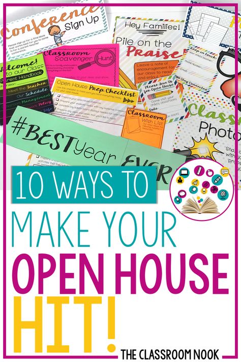 Back to School Series: 10 Ways to Make Your Open House a Hit! — THE CLASSROOM NOOK Parent Open House, Open House Treats, Open House Gifts, Open House Activities, Open House Gift, Open House Night, Curriculum Night, School Open House, School Series