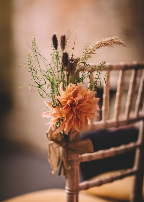 Wedding With Fairy Lights, Autumnal Wedding, Wedding Chair Decorations, Aisle Flowers, Rustic Fall Wedding, Fall Wedding Flowers, Fall Wedding Decorations, Wedding Inspiration Fall, Beautiful Flower Arrangements