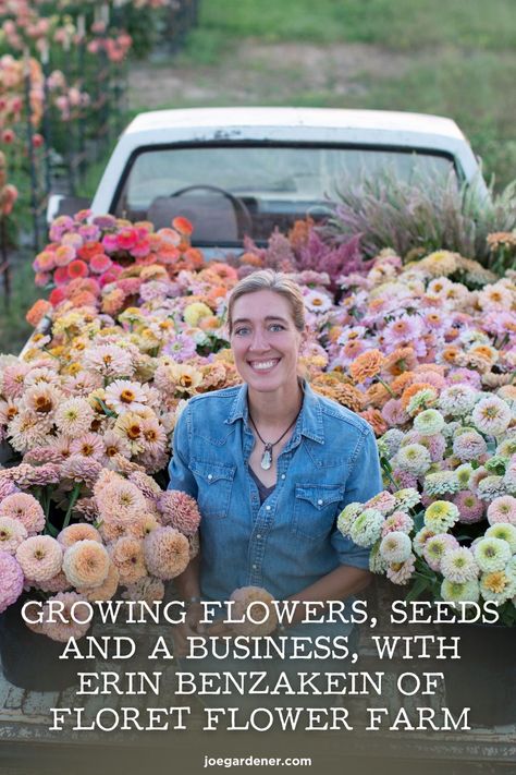 Growing Floret, Erin Benzakein, Growing Cut Flowers, Flower Shop Design, Flower Varieties, Flower Business, Flower Farmer, Farm Photo, Cut Flower Garden