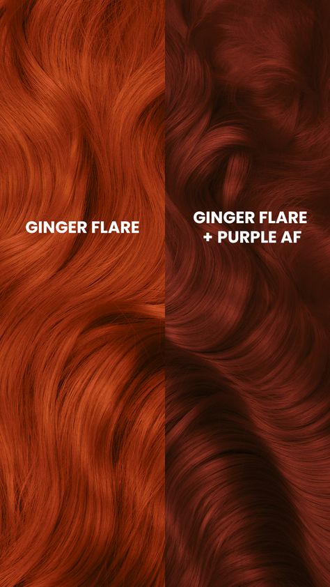 natural hair colors, hair dye, hair color, hair ideas, color mixing, summer, hairstyles Ginger Flare Arctic Fox Hair, Fox Color Hair Dye, Arctic Fox Ginger Flare, Arctic Fox Orange, Ginger And Purple Hair, Orange And Black Hair, Orange Hair Dye, Hair Stylist Tips, Hair Color Swatches