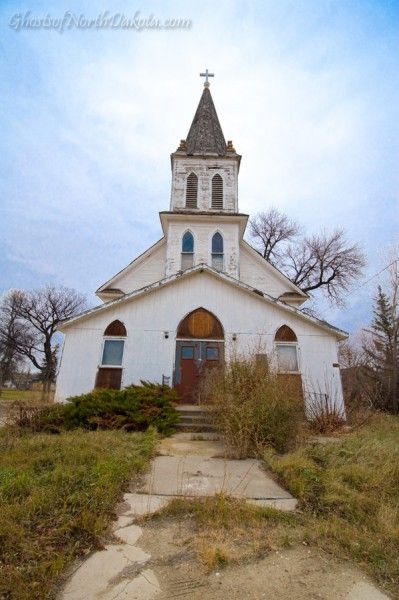 Abandoned Minot Church Old Country Churches, Country Church, Lutheran Church, Ghost Towns, North Dakota, Abandoned Places, Favorite Things, Broadway, Ghost