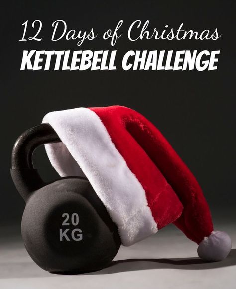 kettlebell, workout, workout challenge, kettlebell challenge Christmas Workout Challenge, Kettlebell Challenge, Gym Challenge, Christmas Workout, The 12 Days Of Christmas, Kettlebell Workout, 12 Days Of Christmas, Beast Mode, Kettlebell