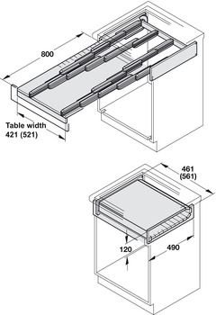 Pull Out Table, Transforming Furniture, Storage Accessories, Convertible Furniture, Folding Furniture, Smart Furniture, Kitchen Furniture Design, Furniture Details, Space Saving Furniture