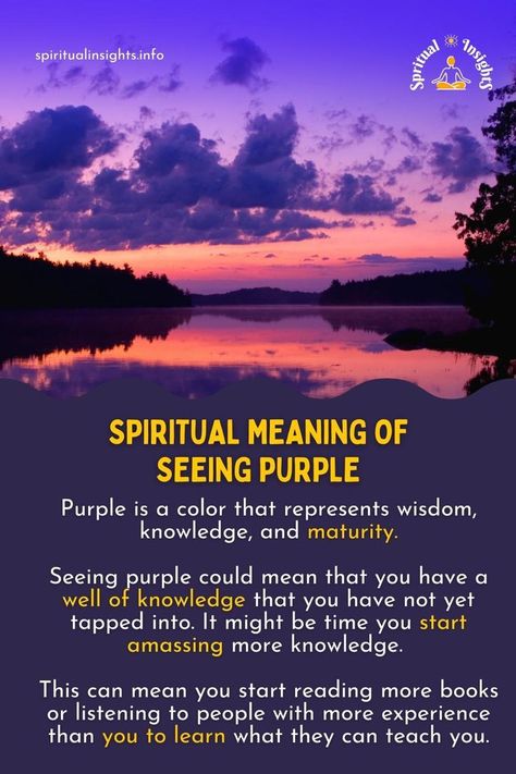 Seeing Purple Spiritual Meaning Purple Spiritual, Trust Your Intuition, Spiritual Psychology, Signs From The Universe, Inner Guidance, Spiritual Encouragement, Psychology Quotes, Spiritual Messages, Color Psychology