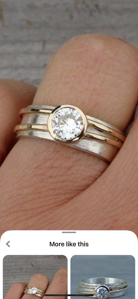 Remodeled Diamond Rings, Vintage Right Hand Rings, Flat Diamond Ring, Beveled Diamond Ring, Diamond Resetting Ideas Before And After, Old Diamonds New Setting, Remounting Diamonds Rings, Mixed Metal Diamond Ring, Right Hand Diamond Ring