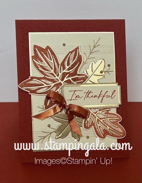 Fall Cards Handmade, Thanksgiving Cards Handmade, Fall Greeting Cards, Scrap Gold, Fancy Fold Card Tutorials, Thanksgiving Greeting Cards, Leaf Cards, Fall Mini, Fancy Fold Cards