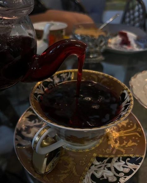 Old Tea Aesthetic, Tea Party Aesthetic Dark, Tea Party Dark Aesthetic, Goth Tea Party Aesthetic, Dark Tea Aesthetic, A Tempest Of Tea Aesthetic, Royal Tea Party Aesthetic, British Tea Aesthetic, Red Tea Aesthetic