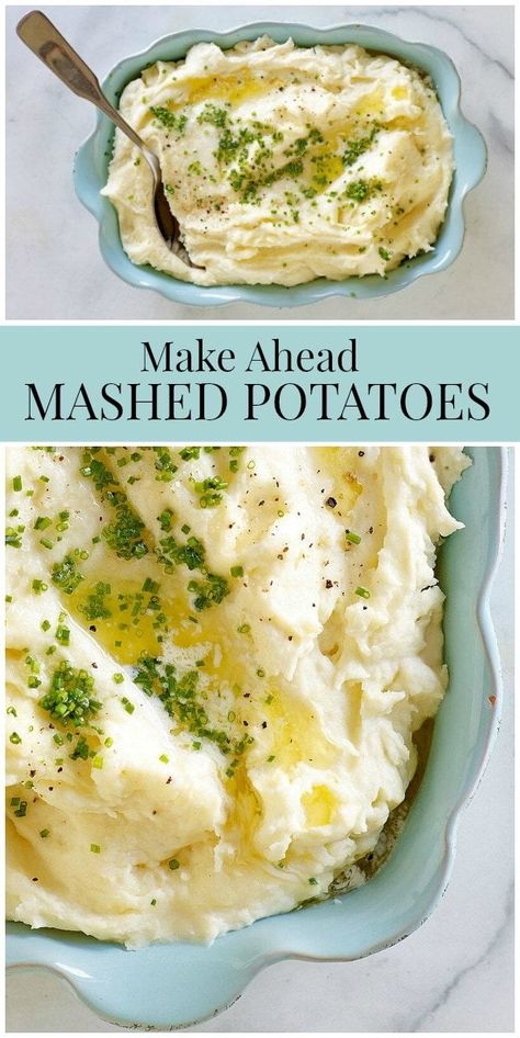 Make Ahead Mashed Potatoes Recipe, Dinner Potatoes, Make Ahead Mashed Potatoes, Mashed Potato Casserole, Thanksgiving Food Sides, Thanksgiving Appetizer Recipes, Mashed Potatoes Recipe, Best Thanksgiving Recipes, Thanksgiving Recipes Side Dishes