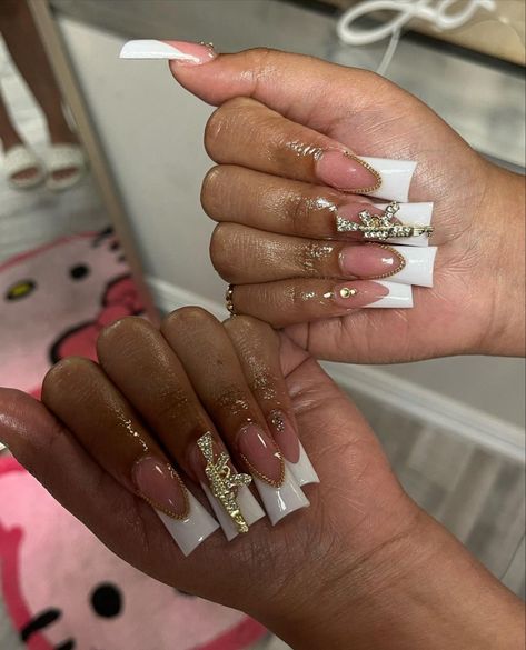 Glittery Acrylic Nails, Red Acrylic Nails, Pink Ombre Nails, Duck Nails, French Tip Acrylic Nails, Long Square Acrylic Nails, Acrylic Nails Coffin Short, Dream Style, Square Acrylic Nails