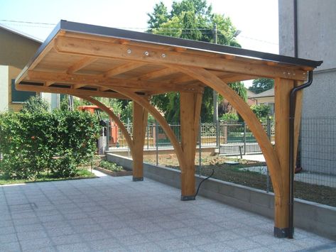 Wood design. Cheaper? Ties in with wood porch & clapboard. Prefab Carport, Cantilever Carport, Building A Carport, Carport Patio, Pergola Carport, Outdoor Covered Patio, Steel Pergola, Carport Designs, Pergola Lighting