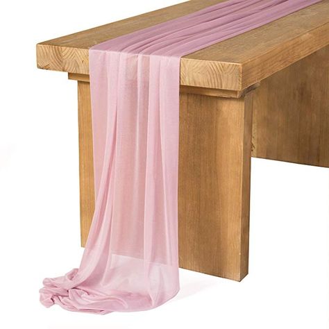 Amazon.com: Ling's moment Sheer Chiffon Table Runner for Wedding Party Bridal Shower Table Setting Decorations (10Ft Long, Shimmer White): Home & Kitchen Sheer Table Runner, Boho Wedding Party, Table Transparente, Table Runner For Wedding, Decorations Birthday Party, Rustic Boho Wedding, Rustic Wedding Reception, Bridal Shower Tables, Bridal Table