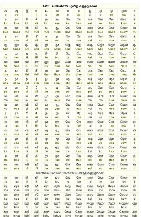 Tamil Letters In English, Auroville Pondicherry, Tamil Words, Letter Writing For Kids, Tamil Letters, Tamil Learning, Phonics Sounds Chart, Tamil Typography, Times Table Chart