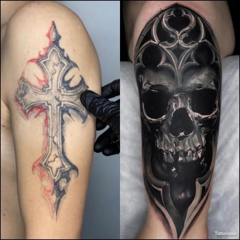 Cover Up Ideas For Men, Cover Up Tattoos For Men Arm, Cover Up Tattoos Before And After, Cover Up Tattoo Ideas, Up Tattoo Ideas, Arm Cover Up Tattoos, Cover Up Tattoos For Men, Tattoo Cover Up Ideas, Body Armor Tattoo