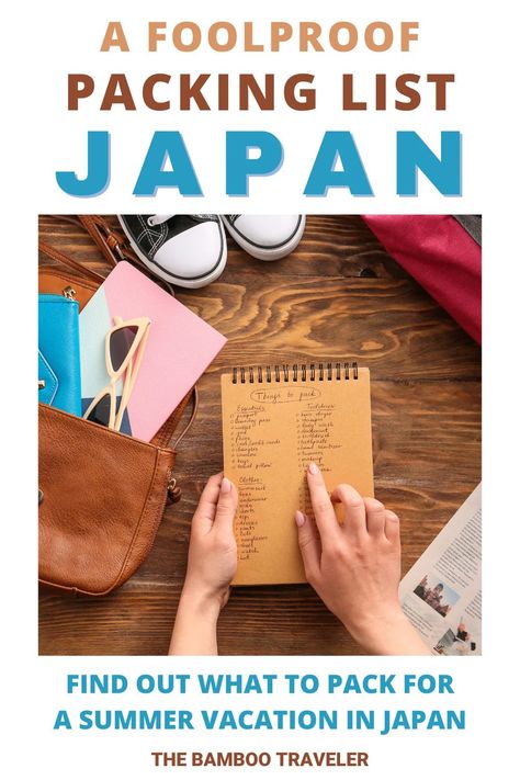 A Foolproof Japan Packing List for Summer 2024 What To Pack For Japan, Pack For Japan, Japan Travel Outfit, Japan Packing List, Trip Essentials Packing Lists, Summer Packing Lists, Summer In Japan, Japan Bucket List, Packing Essentials List