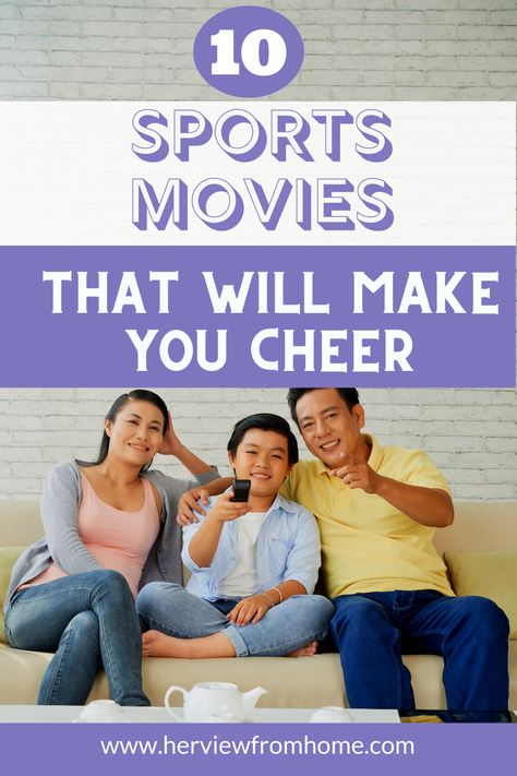 Sports movies are such a great way to deliver some of life's greatest lessons. Here are 10 that will make your entire family laugh, cry and stand up and cheer! Raising Teenagers, Sports Movies, Raising Girls, Sports Movie, Parenting Inspiration, Raising Boys, Kid Movies, Family Night, School Kids