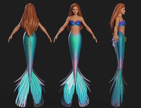 ArtStation - Ariel - Halle Bailey, Ama Ro Ariel Live Action, Little Mermaid Live Action, Mermaid Stories, Disney Movie Art, Real Mermaids, Mermaid Pictures, Mermaid Tale, Disney Princess Ariel, Mermaid Aesthetic