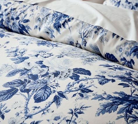 Duvet Covers & Duvet Cover Sets | Pottery Barn Eco Friendly Bedroom, Percale Duvet Cover, Parents Bedroom, Bedroom Accent, Floral Duvet Cover, Floral Duvet, Junior Year, Bedroom Refresh, French Countryside