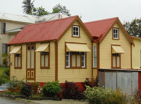 Chattel House, Barbados | by Cracker Ken Chattel House, Cape Town Colorful Houses, Anglo Caribbean Architecture, Harbour Island Bahamas Houses, Tampa Apartments, Barbados Villas, Chattel House Barbados, Las Vegas Apartments, House Design Drawing