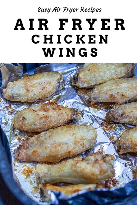 There's no need to go out for wings when you can make them right in your home using your air fryer! These Air Fryer Chicken Wings are crispy, flavorful, and cooked perfectly in only 20 minutes! #chickenwings #wings #airfryerwings #appetizers Air Fryer Recipes Chicken Tenders, Air Fryer Recipes Chicken Wings, Air Fryer Recipes Healthy Low Carb, Air Fryer Recipes Keto, Crispy Air Fryer Chicken, Chicken Wing Recipes Fried, Air Fry Chicken Wings, Air Fryer Wings, Air Fryer Fried Chicken