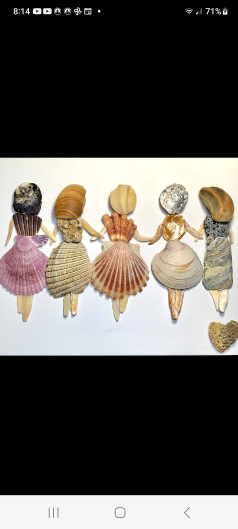 Sea Shell People, Shell People, Seashells Crafts, Beach Projects, Seashell Ideas, Beach Rock Art, Seashell Artwork, Shell Projects, Shells Art