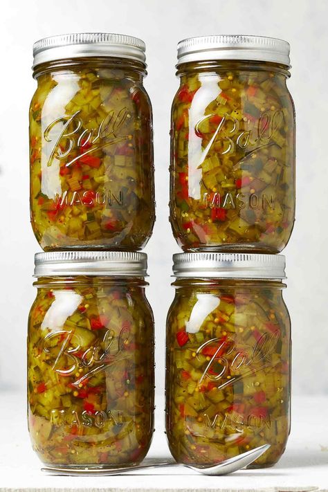 Chow Chow Canning Recipe, Chow Chow Relish, Chow Chow Recipe, Zucchini Relish, Home Canning Recipes, Relish Recipes, Summer Produce, Pickled Veggies, Pickled Vegetables