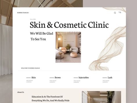 Skin&Cosmetic Clinic, web site by Alina on Dribbble Skin Clinic Website, Skincare Website, Cosmetic Clinic, Luxury Cosmetics, Beauty Clinic, Skin Clinic, Site Design, Bad Girl, Web Site