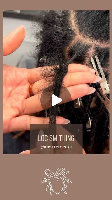 66K views · 6.2K likes | KNOTTY LOC LAB, LLC on Instagram: "There are a few methods utilized in the loc community when giving a retwist. Annichia prefers the Loc-Smith method. . . . . Tutorial done by Annichia . . #locs #nyclocs#locstyles #locsofinstagram #locsalon #Nylocs #knottyloclab #loctitian #locstylist #loccare #locmaintenance #locnation #longlocs #locsndreds #locspiration #locstylesforwomen #locsandmelanin #locjourney #teamlocs #shortlocs #starterlocs #locsmithing #explore #explorepage" How To Retwist Starter Locs, Loc Smithing Method, Palm Rolled Starter Locs, How To Retwist Dreads Step By Step, Loc Retwist Tutorial, First Retwist Starter Locs, Adding Hair To Locs, How To Retwist Locs, How To Do Locs On Natural Hair