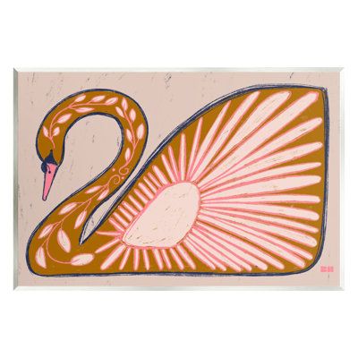 Our stretched canvas wall plaques are created with only the highest standards. We print with high-quality inks. The art is ready to hang with no installation required. Stupell Industries Size: 10" H x 15" W x 0.5" D | Stupell Industries Az-276-Canvas Boho Patterned Swan On Canvas by Birgit Maria Kiennast Print 36.0 H x 48.0 W x 1.5 D in blue / brown / orange / pink / redCanvas | 10" H x 15" W x 0.5" D | Wayfair Gray Farmhouse, Orange Wall Art, Wall Art Design, Wall Art Plaques, Boho Patterns, Lithograph Print, Stupell Industries, Detail Art, Wall Art For Sale