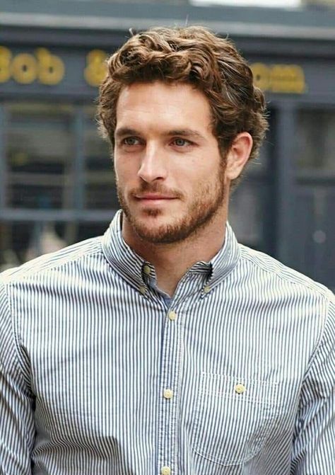 Men’s Curly Hairstyles With Beards, Justice Joslin, Semi Casual Outfit, Male Haircuts Curly, Wavy Hair Men, Semi Casual, Men Haircut Styles, Corte De Cabelo Masculino, Mens Cuts