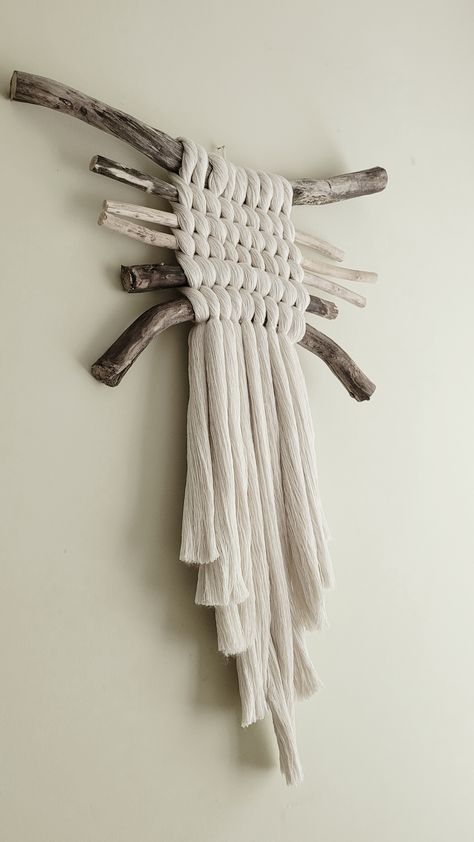 Japandi Macrame, Macrame Driftwood Wall Hanging, Masculine Macrame, Macrame Rug, Macrame Designs, Small Macrame Wall Hanging, Macrame Headboard, Small Macrame, Macrame Wall Hanging Diy