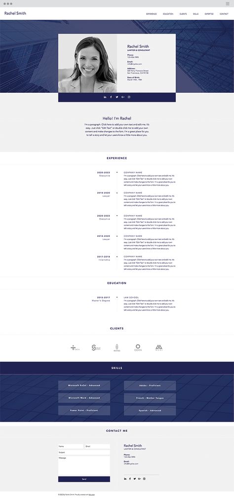 Professional CV Website Template Online Resume Website, Resume Website, Cv Website, Personal Resume, Blog Website Design, Blog Design Inspiration, Job Resume Template, Wix Website Templates, Online Resume