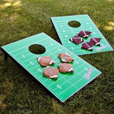 Football Bean Bag, Tailgate Party Decorations, Superbowl Party Games, Superbowl Party Decorations, Football Theme Party, Bean Bag Toss Game, Bag Toss Game, Football Tailgate, Corn Hole Game