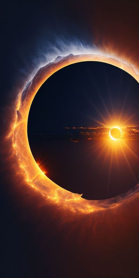 The Ring of Fire: An Annular Solar Eclipse Spectacle | AI ART Sunrise tattoo #zicxa-photos #zicxa #images #background #wallpaper #freepik #shutterstock #VN Solar Eclipse Images, Solar Eclipse Photo, Glowing Ring, Eclipse Photography, Eclipse Tattoo, Annular Solar Eclipse, Sunrise Tattoo, Eclipse Photos, Blue Butterfly Wallpaper