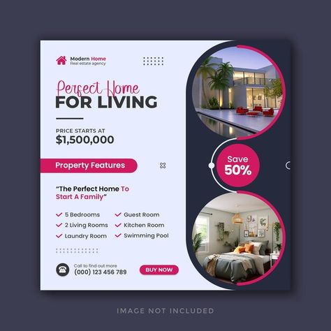 Real estate house sale social media post... | Premium Psd #Freepik #psd #template #real-estate #post #property House Sale Poster, Art Deco Design Graphics, Education Poster Design, Estate House, House Sale, Photoshop Design Ideas, Church Poster Design, Banner Templates, Real Estates Design