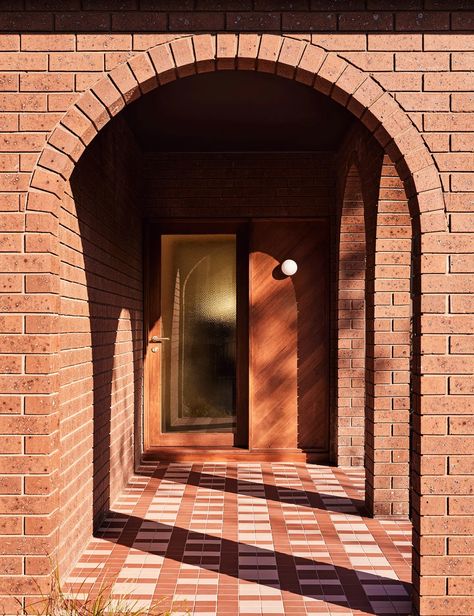 A Charming Renovation Of A 1970s Suburban Brown Brick Home Woodsy Bathroom, 1970s House Renovation, Rattan Interior, Leadlight Windows, 1970s House, Recycled Brick, Victoria House, Australia House, Australian Interior