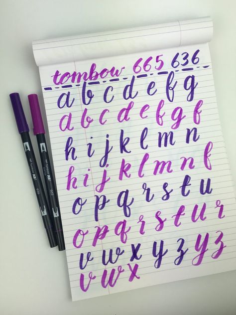 tombow brush lettering alphabet practice worksheets bright dual tip calligraphy tips Brush Pen Calligraphy Alphabet, Pen Calligraphy Alphabet, Aesthetics Notes, Chalkboard Letters, Cool Alphabet Letters, Practicing Calligraphy, Hand Lettering Printables, Tombow Lettering, How To Do Calligraphy