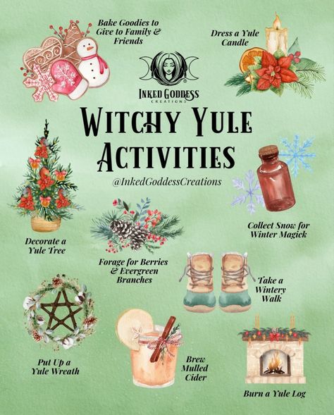 Yule Activities, Witchy Holidays, Yule Aesthetic, Witch Yule, Wicca Holidays, Winter Solstice Traditions, Yule Traditions, Yule Crafts, Yule Celebration