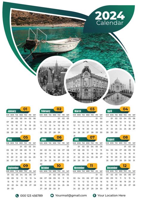 Photo Calendar Design Layout, 2024 Calender Design, Calendar 2025 Design, Calendar Design 2025, 2025 Calendar Design, Calender 2024 Designs, Calander Design, Graphic Design Calendar, Design Kalender