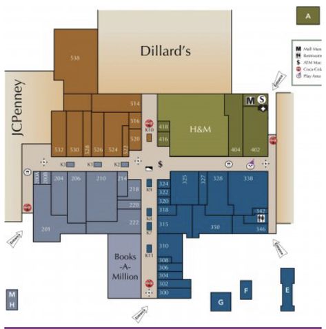 Green Tree Mall’s Layout if Any Urban Adventurers or Photographers are curious where it is… Its Located in Clarksville Indiania🌆 Mall Layout, Abandoned Malls, Mix Use Building, Green Trees, Modern Buildings, Floor Plans, Layout, Flooring, How To Plan