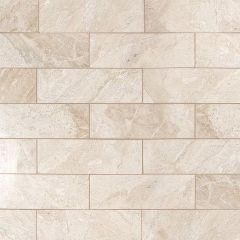 Crema Royal Polished Marble Tile Natural Backsplash, Mom Bathroom, Beige Marble Tile, Honed Marble Tiles, Wooden Tiles, Arch Ideas, Pantry Remodel, Stone Backsplash, Back Wallpaper