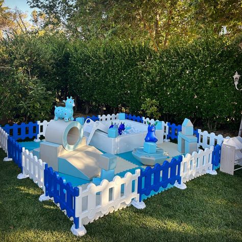 Our traditional blue set has so many variations. Let us know your theme and well match it with a soft play set. Soft Play Set Up, Soft Play Birthday Party, Kids Party Rentals, Birthday Party Blue, Birthday Themes For Boys, Soft Play, Birthday Themes, Play Set, Party Rentals